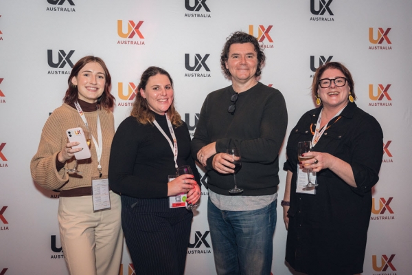Picture of UXA team l to r: Jasmine, Annabelle, Steve, Claire